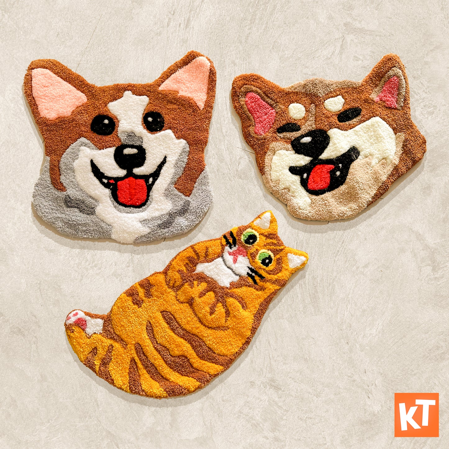 Happy Corgi Rug