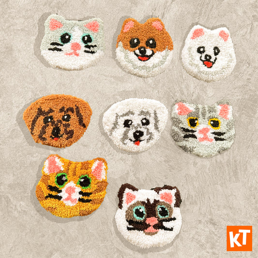 Cuddle Companions Tufted Pet Coasters