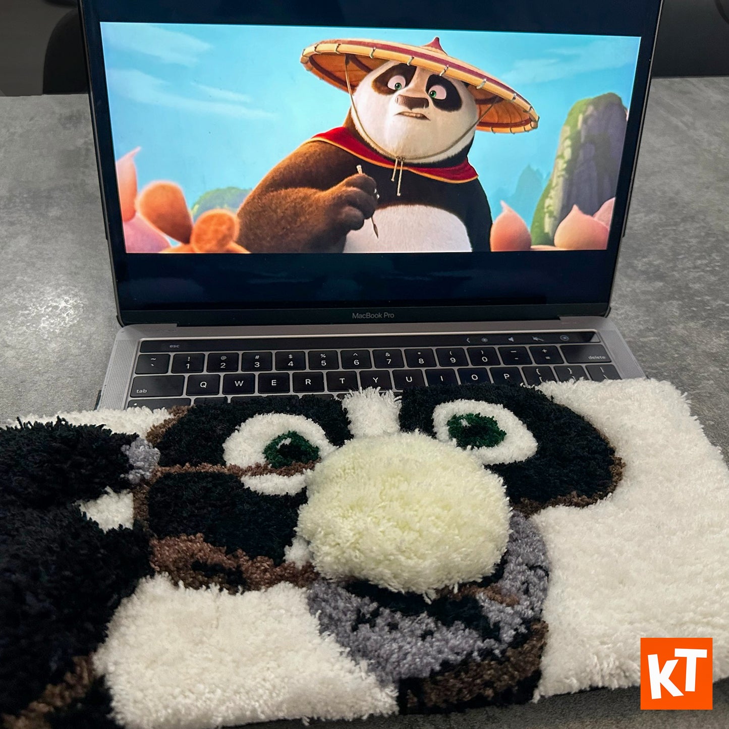 Comfy Kung Fu Panda Keyboard Rug