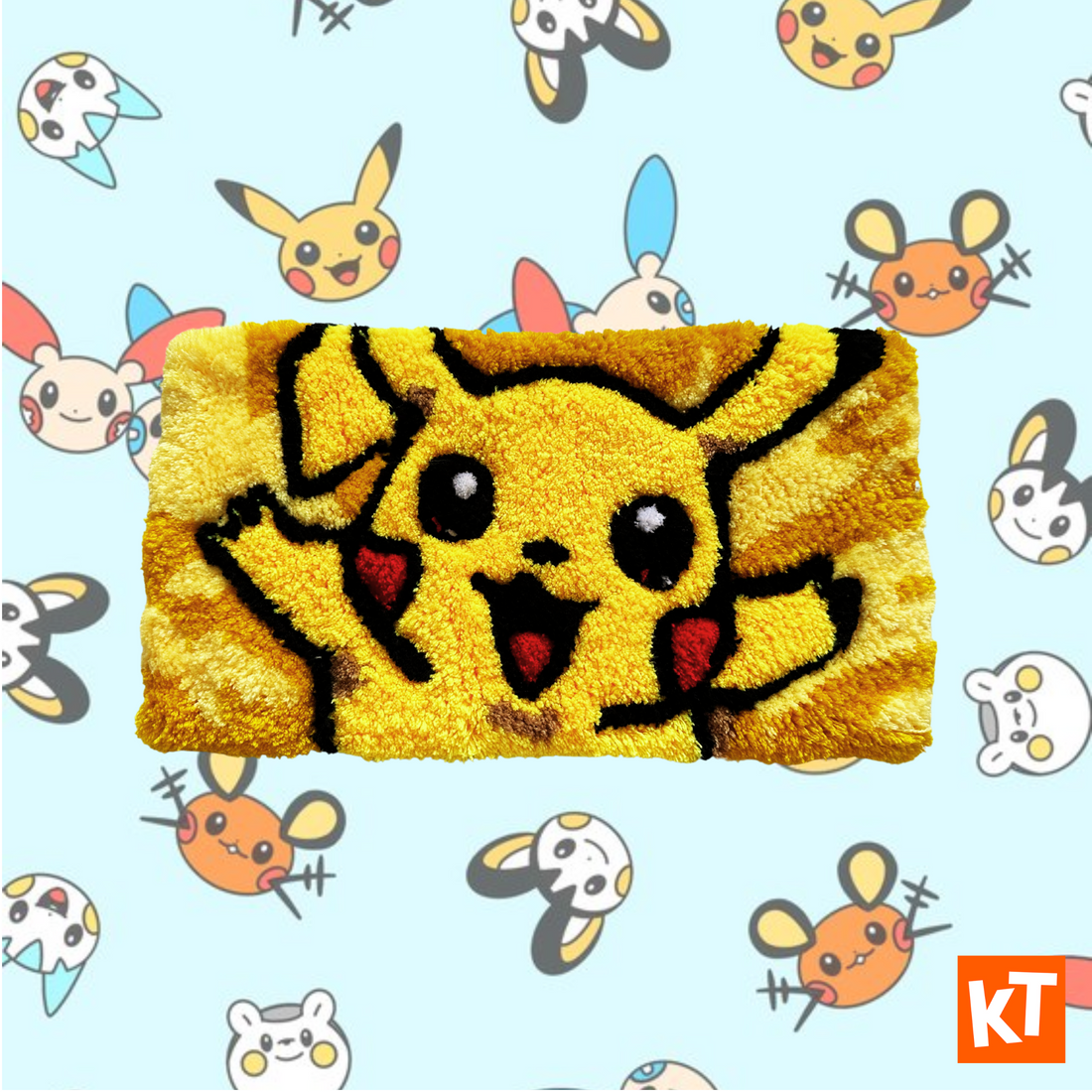 Pikachu Lightning Pulse Desk Rug – KnotTuft